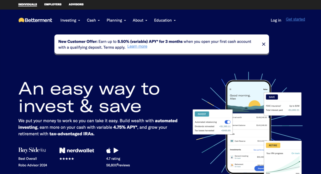 Betterment AI based Fintec